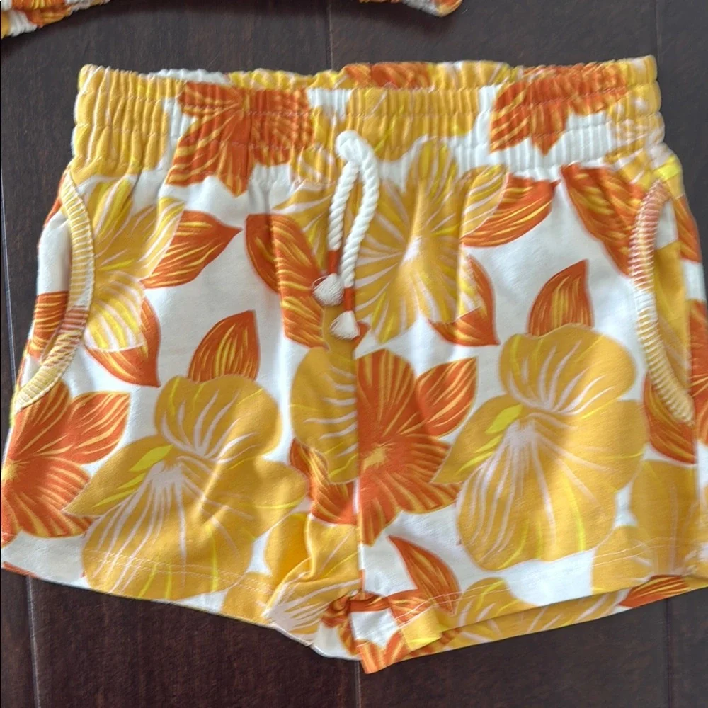 Jessica Simpson Toddler Girls Hawaiian Floral Print Two Piece Short Set!